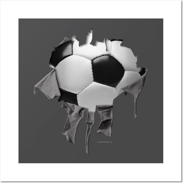 Shredded, Ripped and Torn Soccer Wall Art by eBrushDesign